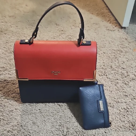 Dune London Red and Black Satchel - Picture 3 of 8